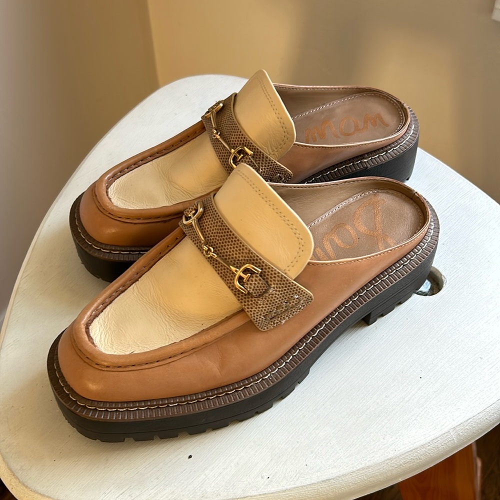 SAM EDELMAN LUG SOLE MULE LOAFERS